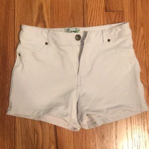 White stretchy shorts
